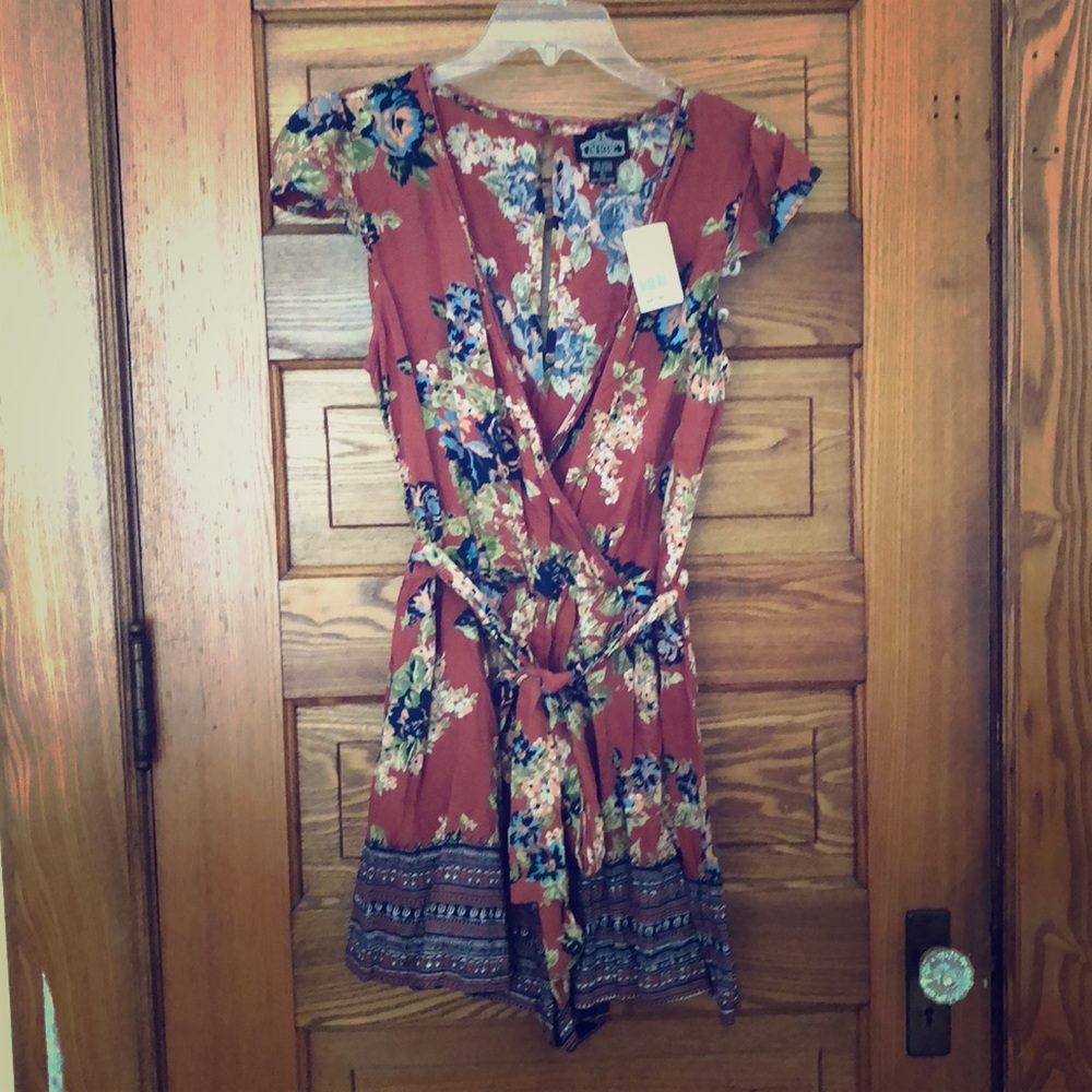 Angie Floral Wrap Romper